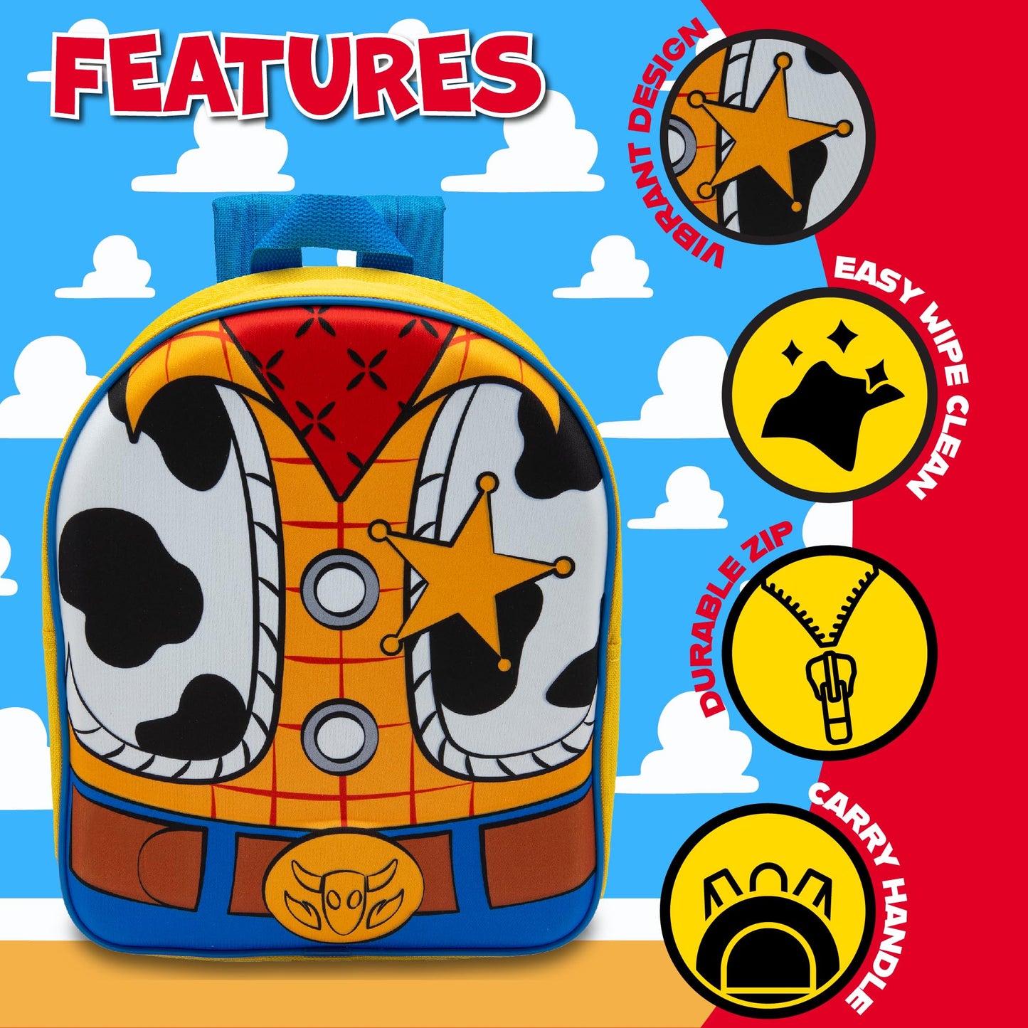 Disney Kids Backpack Toy Story Buzz Lightyear & Woody 3D Childrens School Bag Boys & Girls Rucksack - My Little Legends