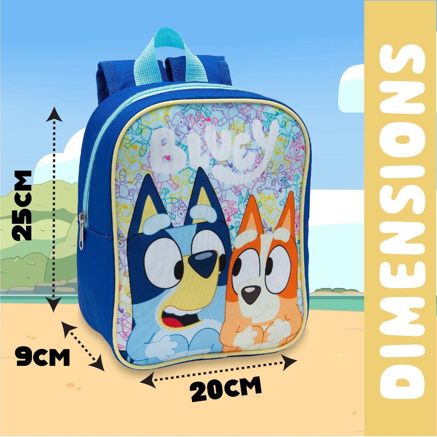 Bluey Kids Backpack Preschool Bag Toddlers Girls Boys Mini Nursery Rucksack - Ages 1-3 years - My Little Legends