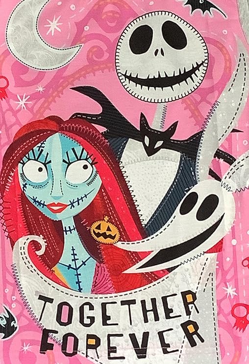 The Nightmare Before Christmas Girls Pyjamas Together Forever, 2 Piece Nightwear Set, Multicoloured Age 5-12 Years - My Little Legends