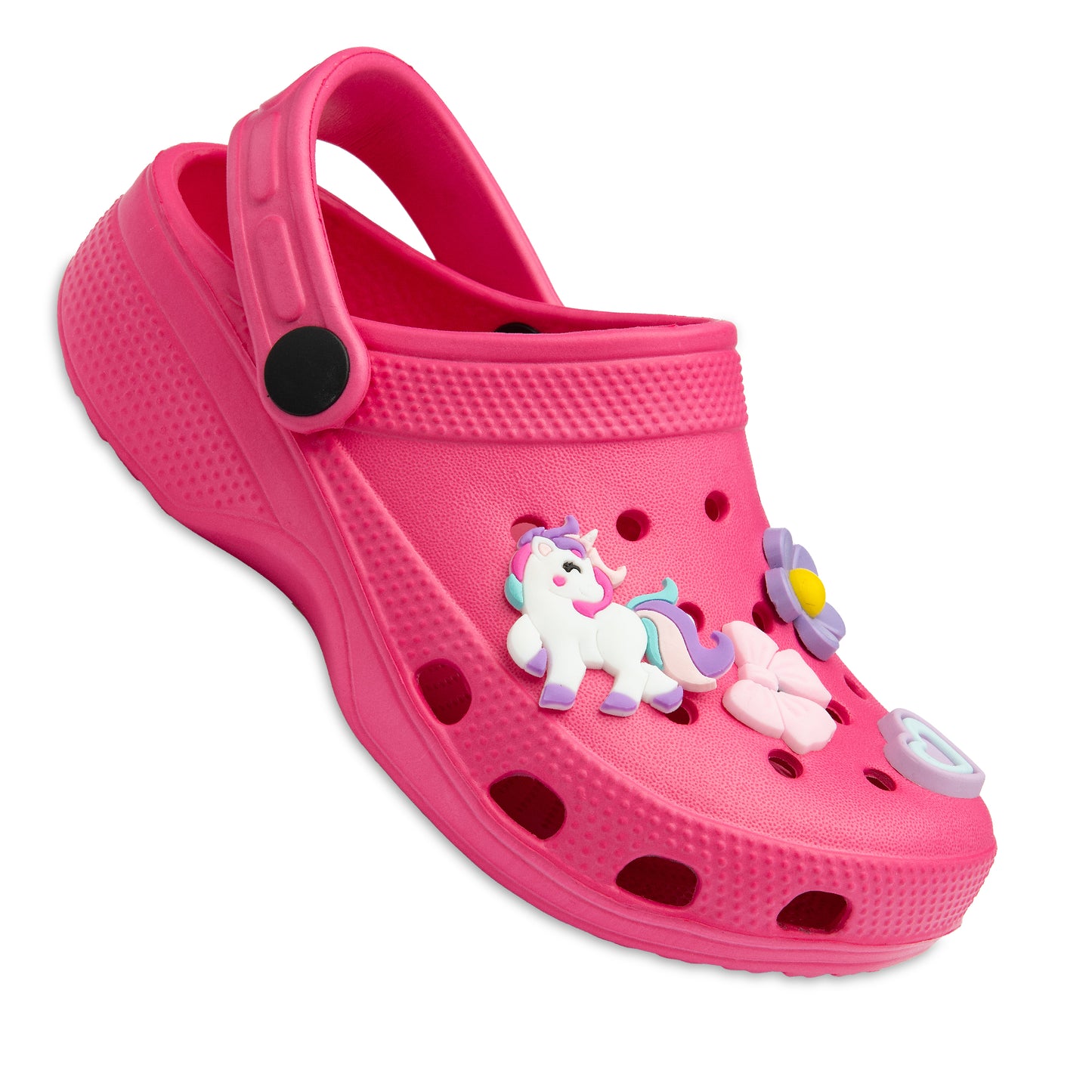 NorthSole Girls Clogs Childrens Sandals with Removable Charms Kids Beach Pool Shoes - My Little Legends