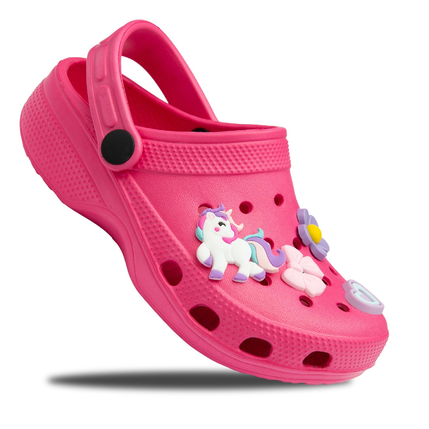 NorthSole Girls Clogs Childrens Sandals with Removable Charms Kids Beach Pool Shoes - My Little Legends