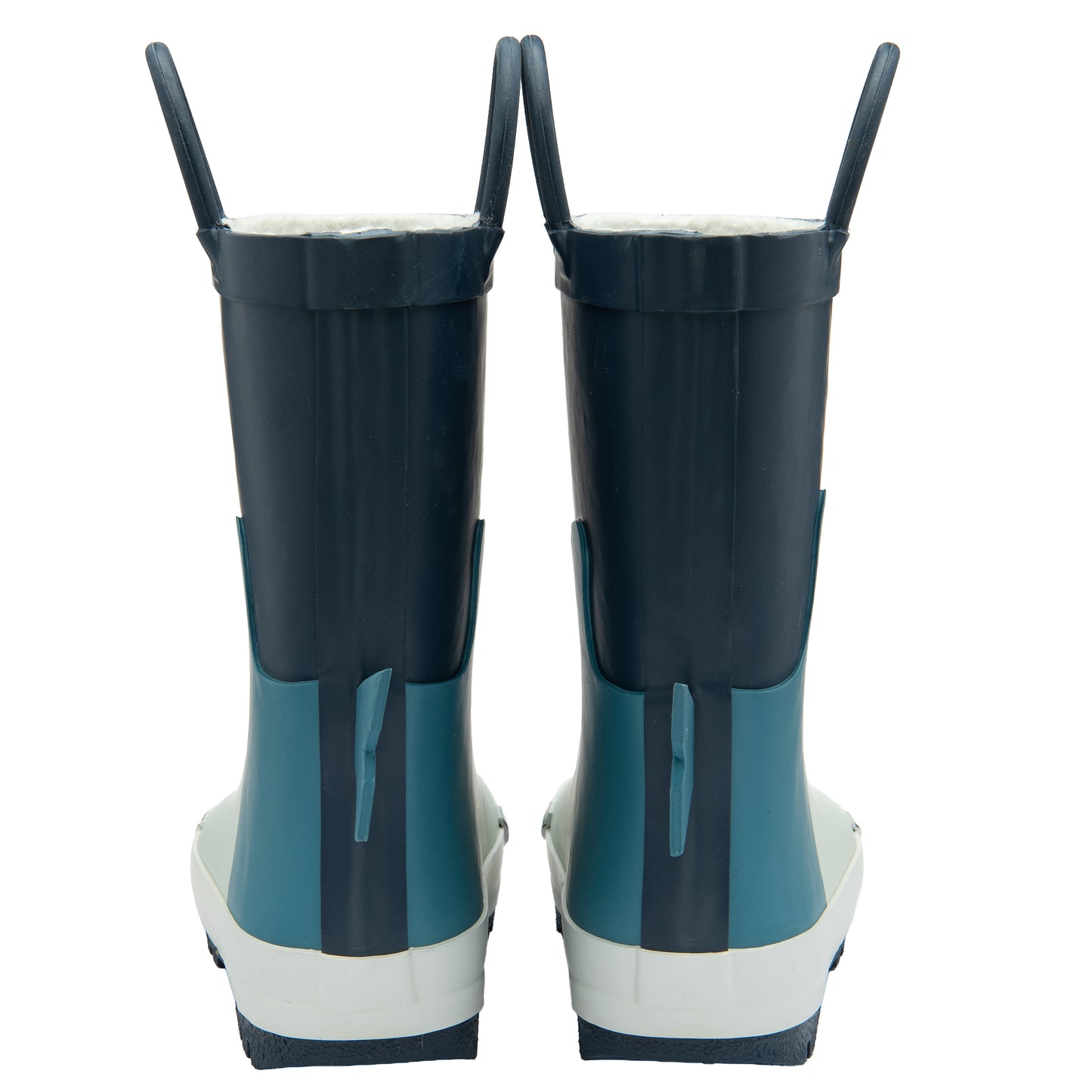NorthSole Kids Wellies Boys & Girls Childrens Rubber Wellington Boots With Easy Pull On Handles Fleece Lined - My Little Legends