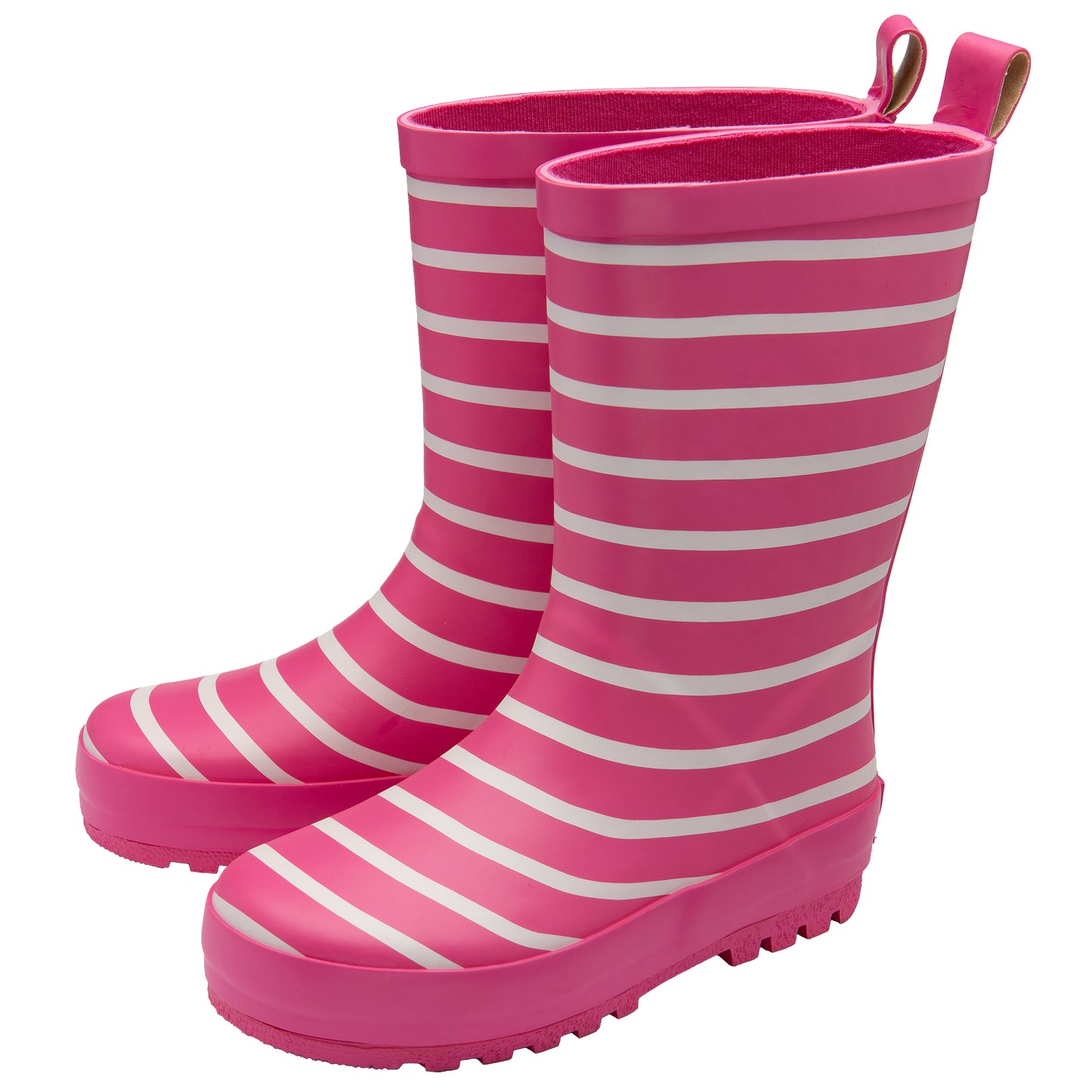 NorthSole Kids Wellies Striped Rubber Wellington Boots Boys & Girls Childrens Welly Sizes 9-2 - My Little Legends