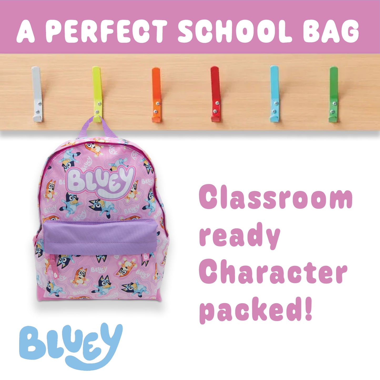 Bluey & Bingo Kids Backpack Preschool Childrens Bag Boys & Girls Nursery Rucksack With Front Pocket - My Little Legends