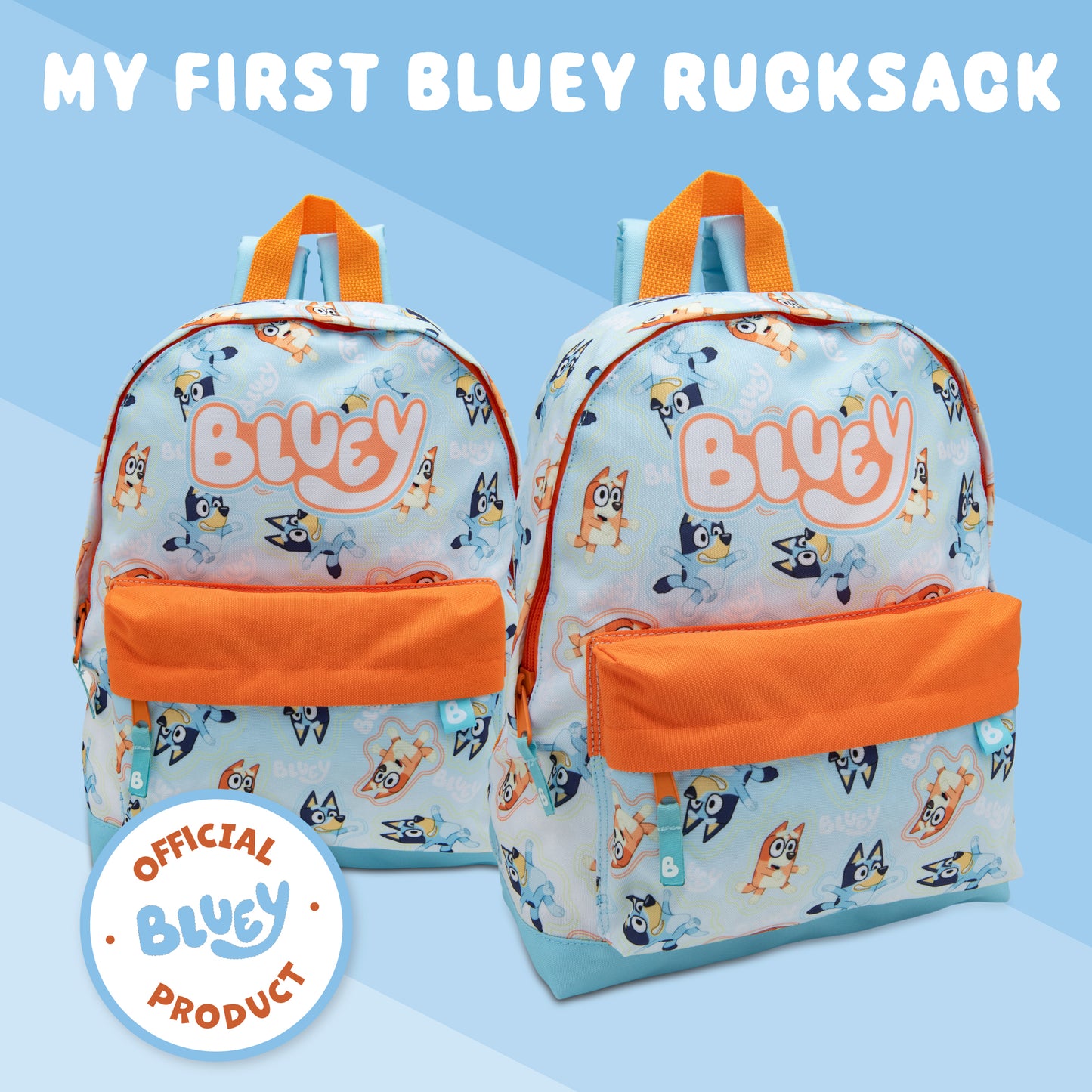Bluey & Bingo Kids Backpack Preschool Childrens Bag Boys & Girls Nursery Rucksack With Front Pocket - My Little Legends