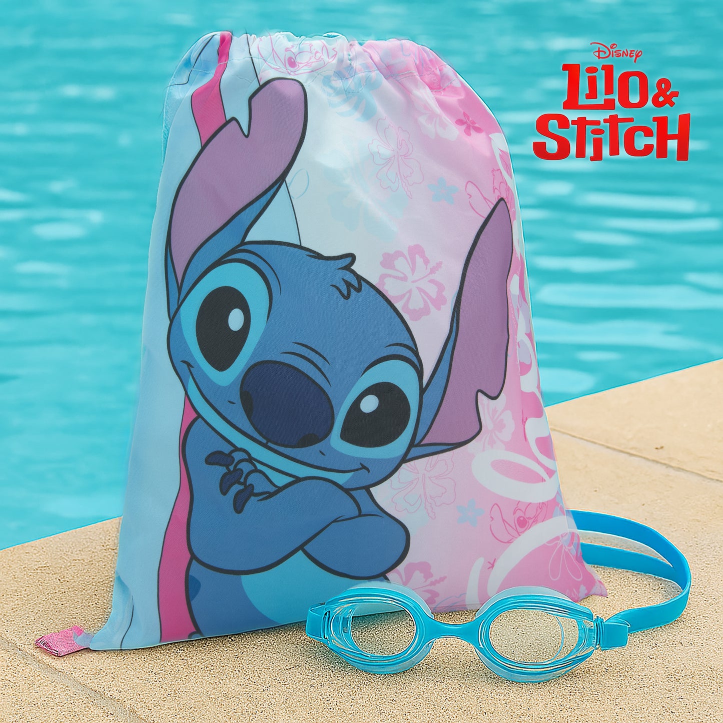 Disney Lilo & Stitch Drawstring Bag Kids PE Kit Gym Swim Bag Girls School Trainer Childrens Travel - My Little Legends