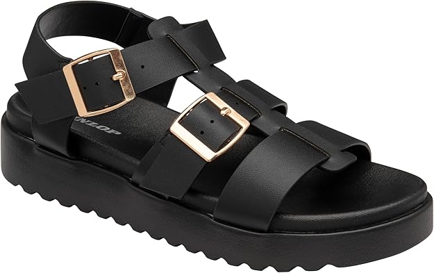 Dunlop Ladies Sandals Womens Gladiator Open Toe Chunky Sole Shoes Sizes 3-8 - My Little Legends