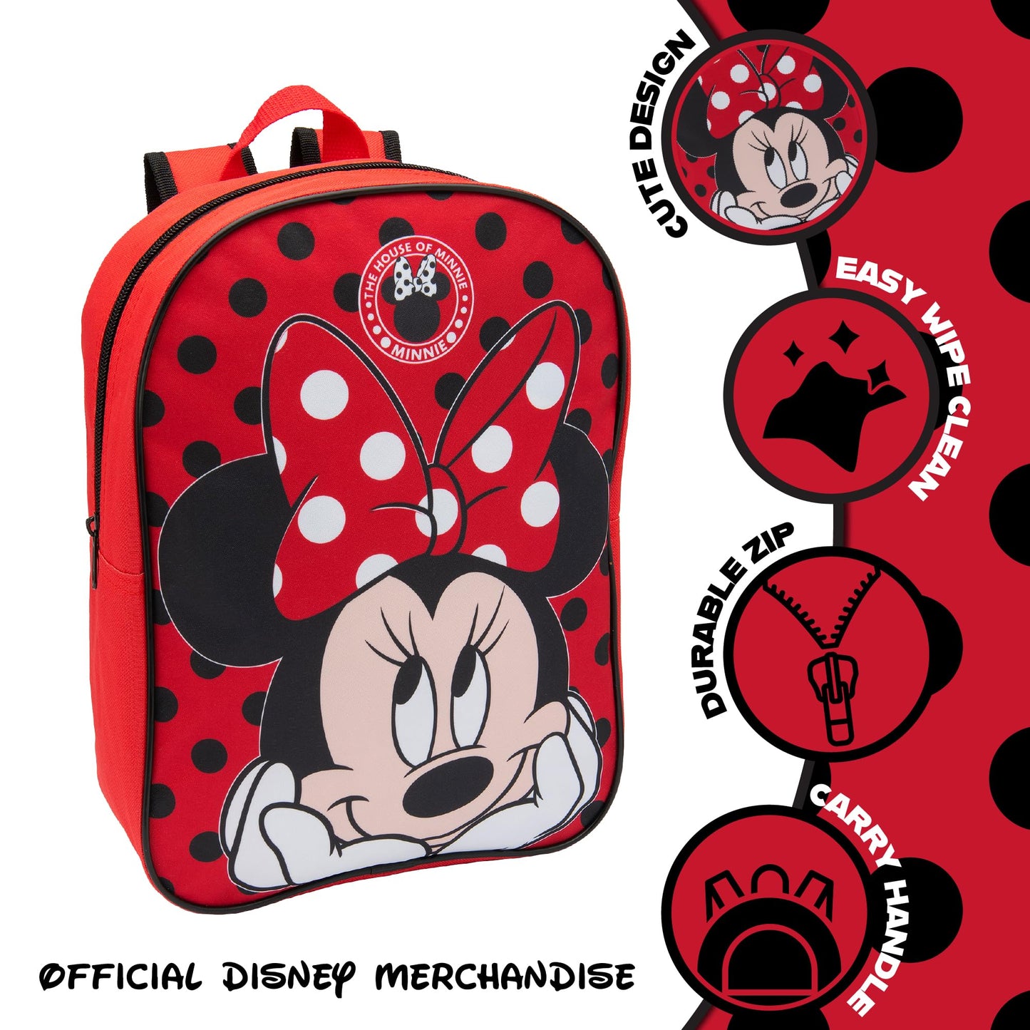 Disney Minnie Mouse Girls Backpack Kids School Bag Nursery Rucksack Lunch Book Bag - My Little Legends