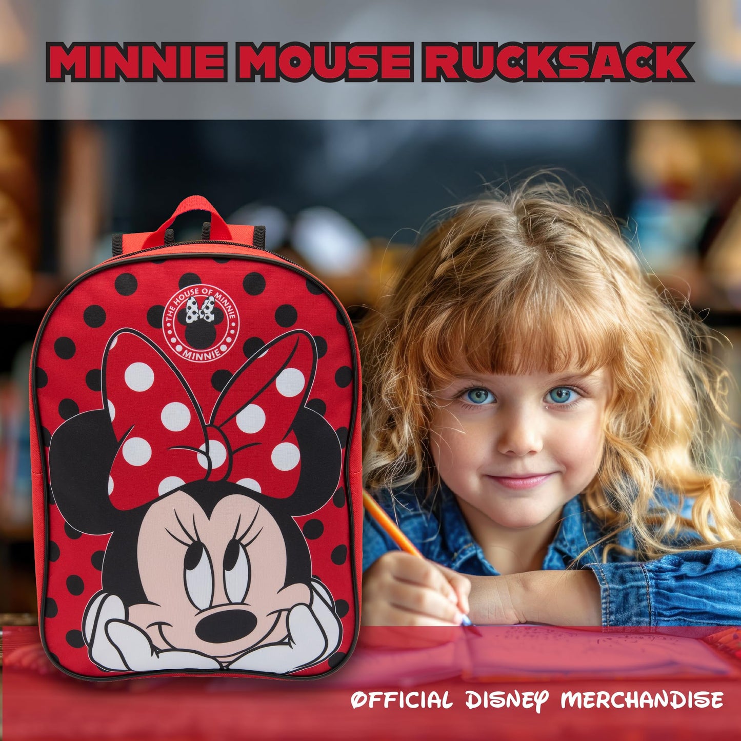 Disney Minnie Mouse Girls Backpack Kids School Bag Nursery Rucksack Lunch Book Bag - My Little Legends