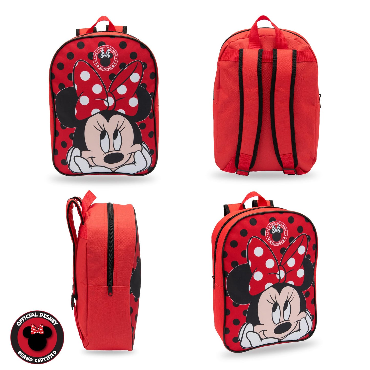Disney Minnie Mouse Girls Backpack Kids School Bag Nursery Rucksack Lunch Book Bag - My Little Legends