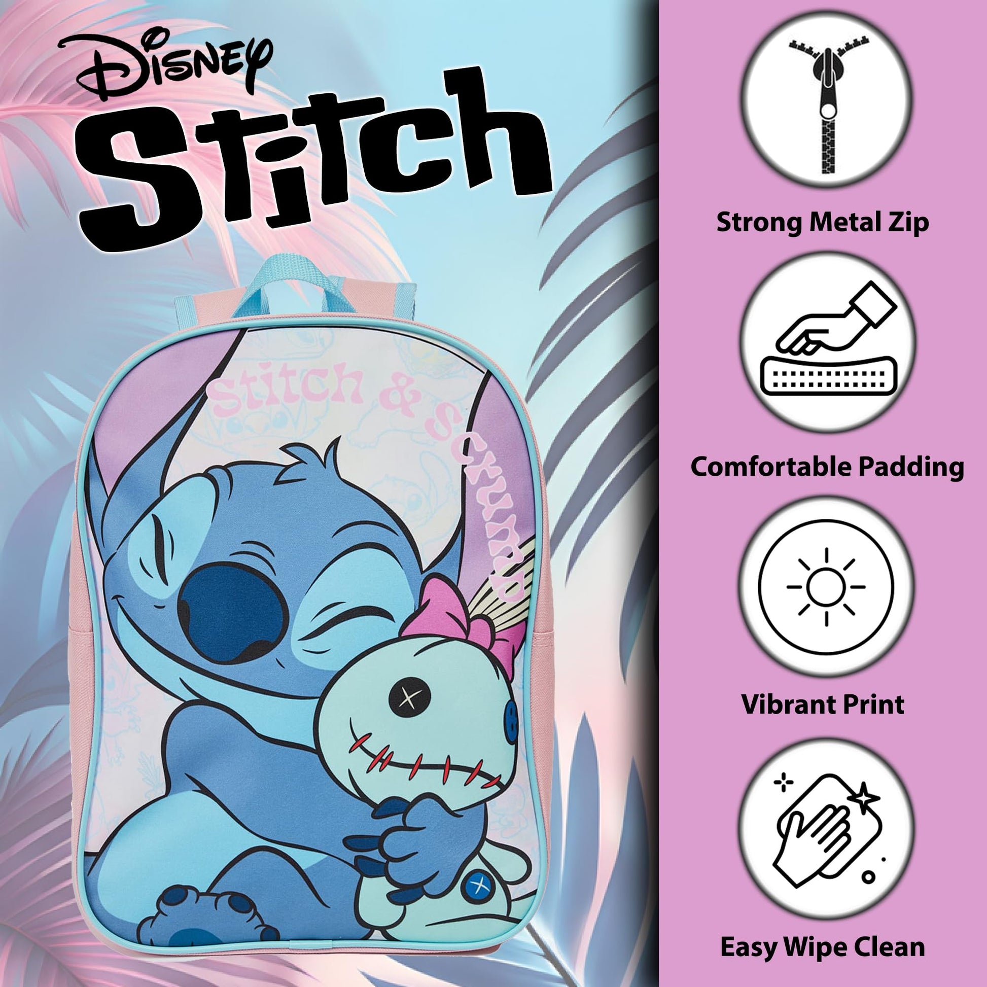 Stitch Stitch Basic Bp Backpacks Pink One Size - My Little Legends