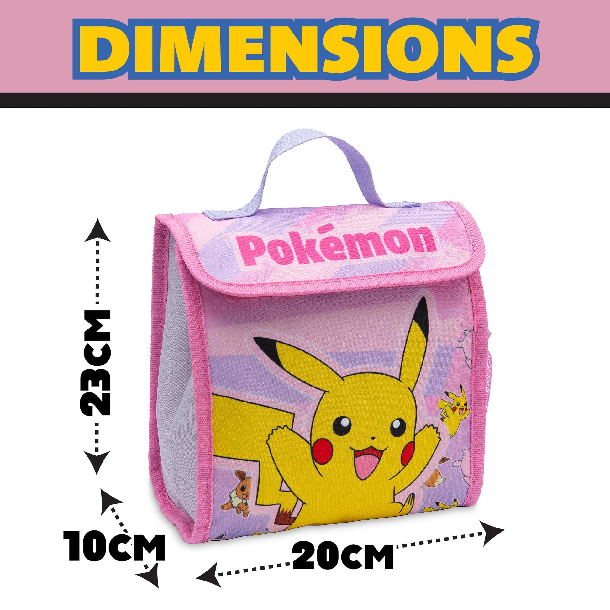 Pokémon Kids Lunch Bag Pikachu Girls Childrens Thermal Insulated School Nursery Lunchbag - My Little Legends