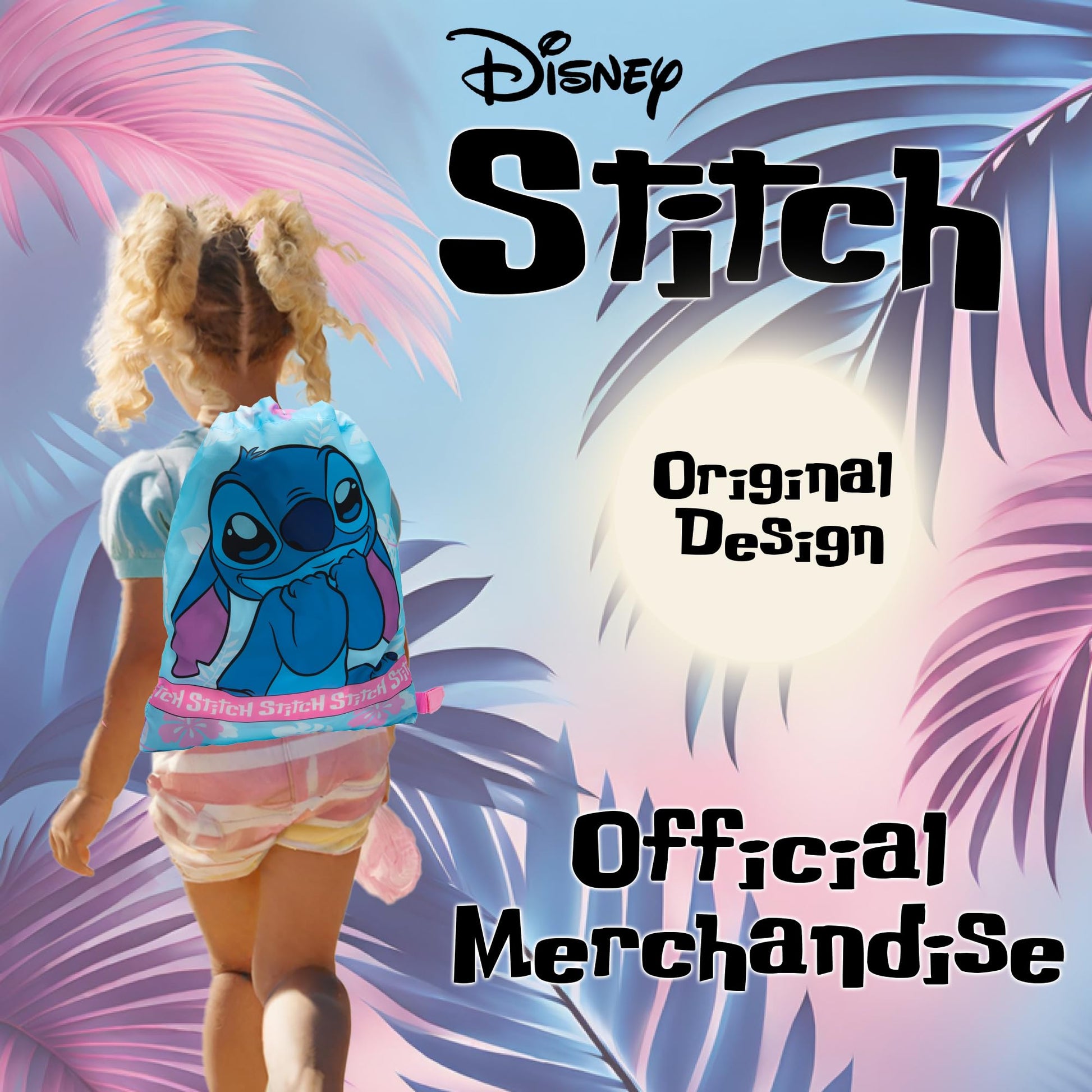 Disney Lilo & Stitch Drawstring Bag Kids PE Kit Gym Swim Bag Girls School Trainer School Backpack - My Little Legends