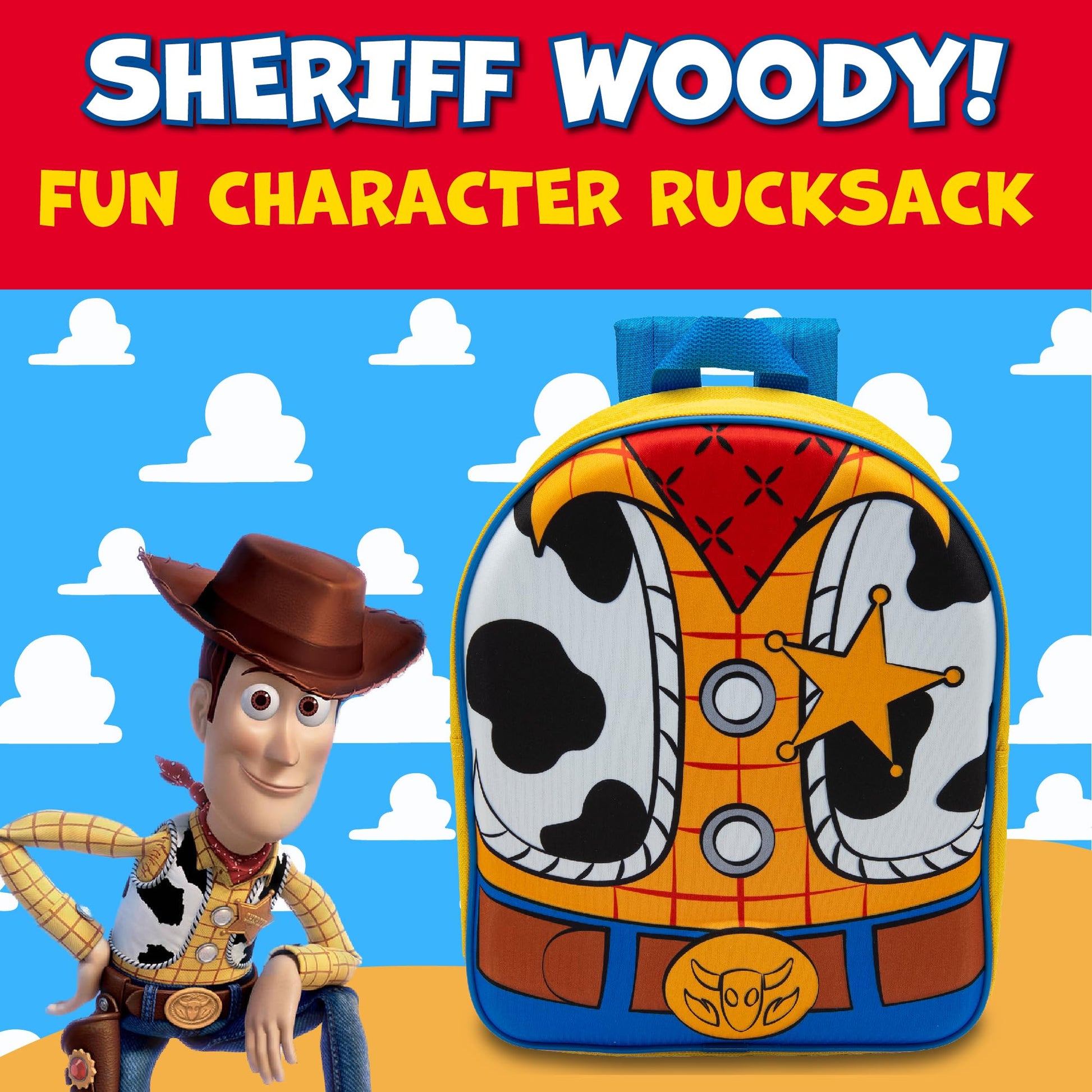 Disney Kids Backpack Toy Story Buzz Lightyear & Woody 3D Childrens School Bag Boys & Girls Rucksack - My Little Legends