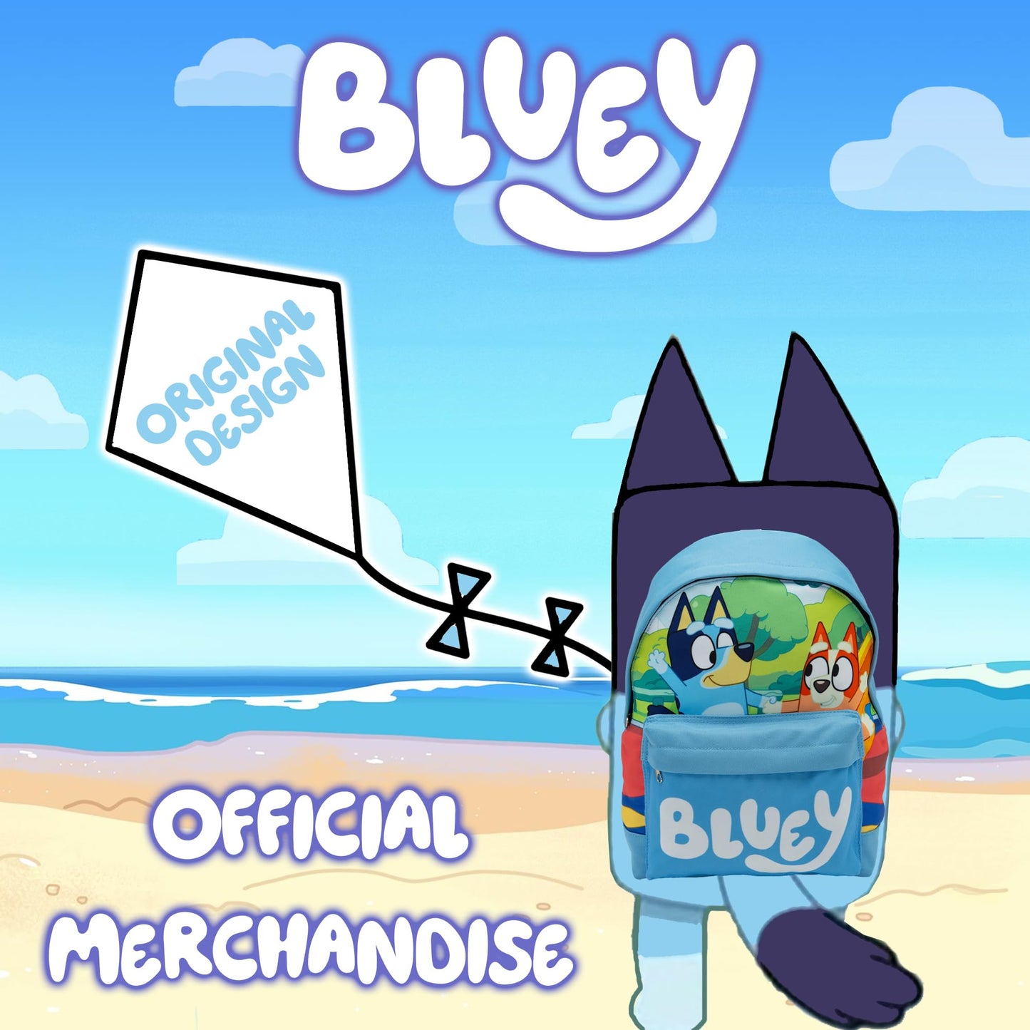 Bluey & Bingo Backpack Kids School Bag With Front Pocket Childrens Boys & Girls Nursery Rucksack - My Little Legends
