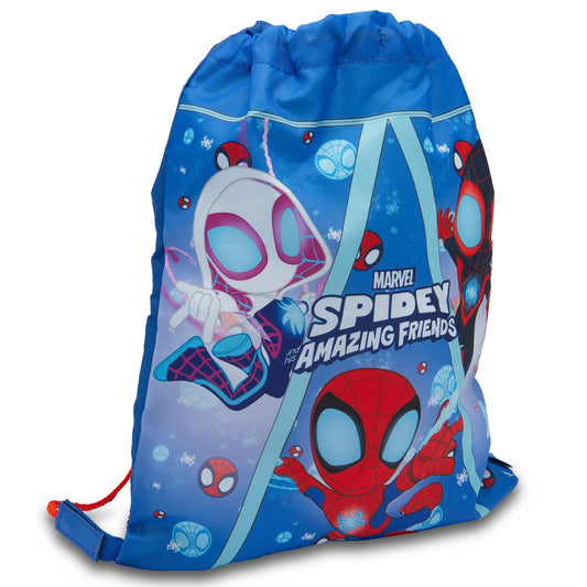 Marvel Spidey And His Amazing Friends Drawstring Bag Kids Spiderman PE Kit Gym Swim Bag School Trainer Childrens Travel - My Little Legends