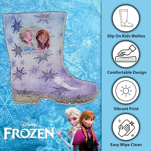 Disney Frozen Girls Wellies Elsa & Anna Kids Welly Childrens Wellington Boots - My Little Legends