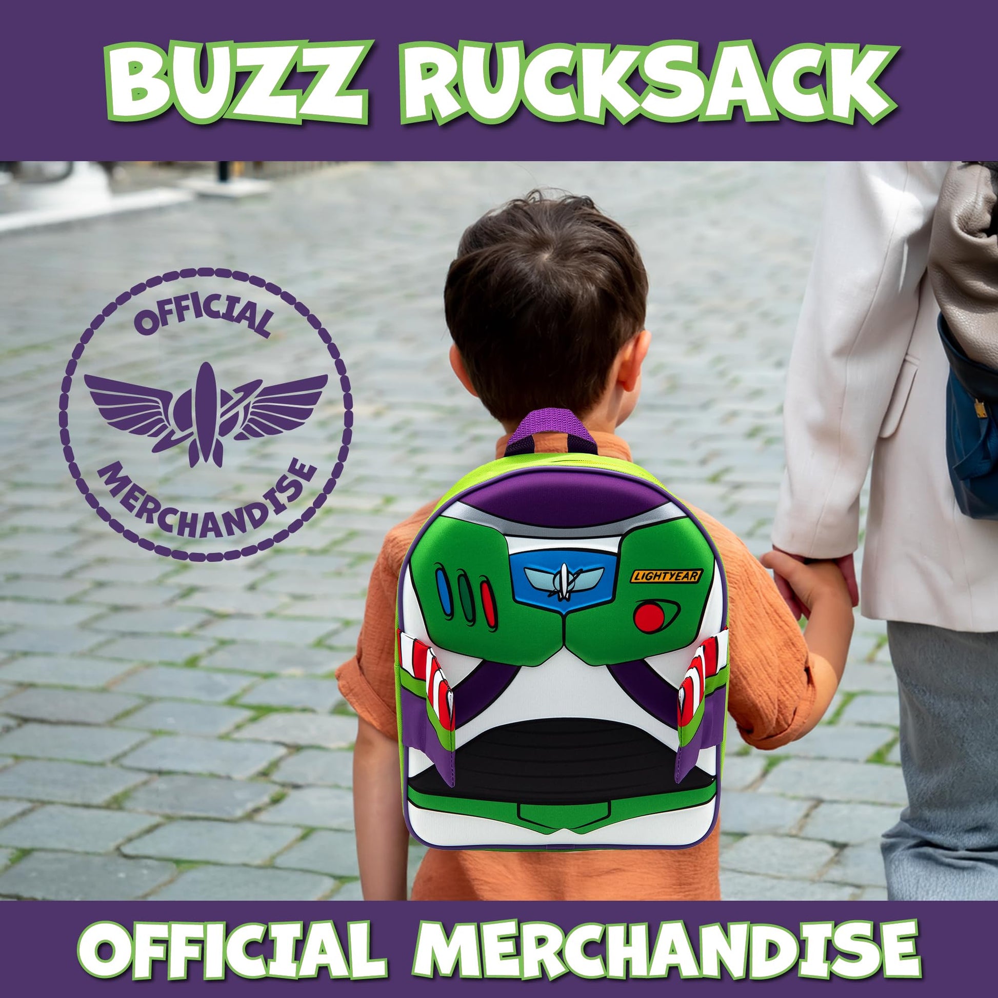 Disney Kids Backpack Toy Story Buzz Lightyear & Woody 3D Childrens School Bag Boys & Girls Rucksack - My Little Legends