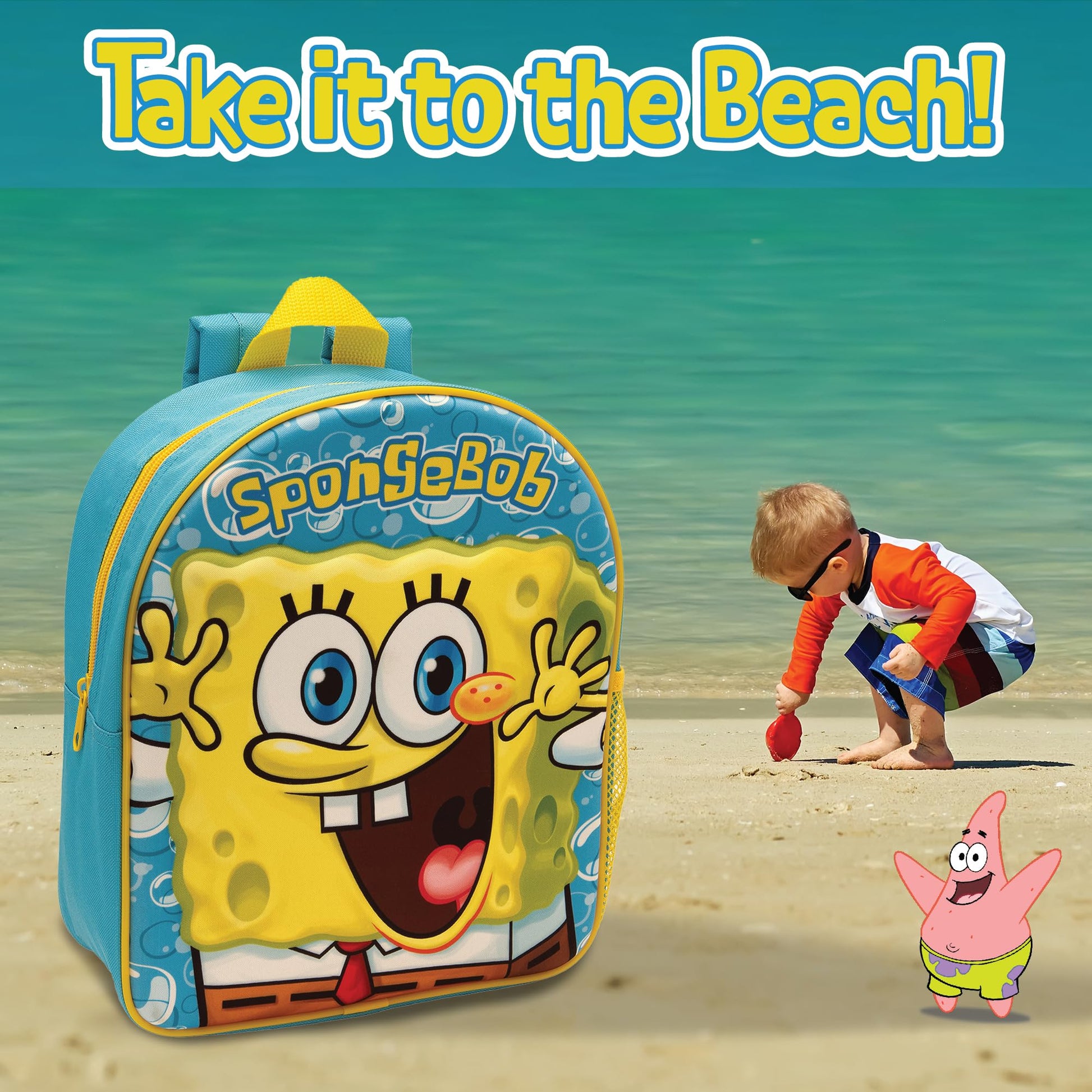 SPONGEBOB SQUAREPANTS Childrens 3D Backpack Kids School Bag Travel Lunch Rucksack - My Little Legends