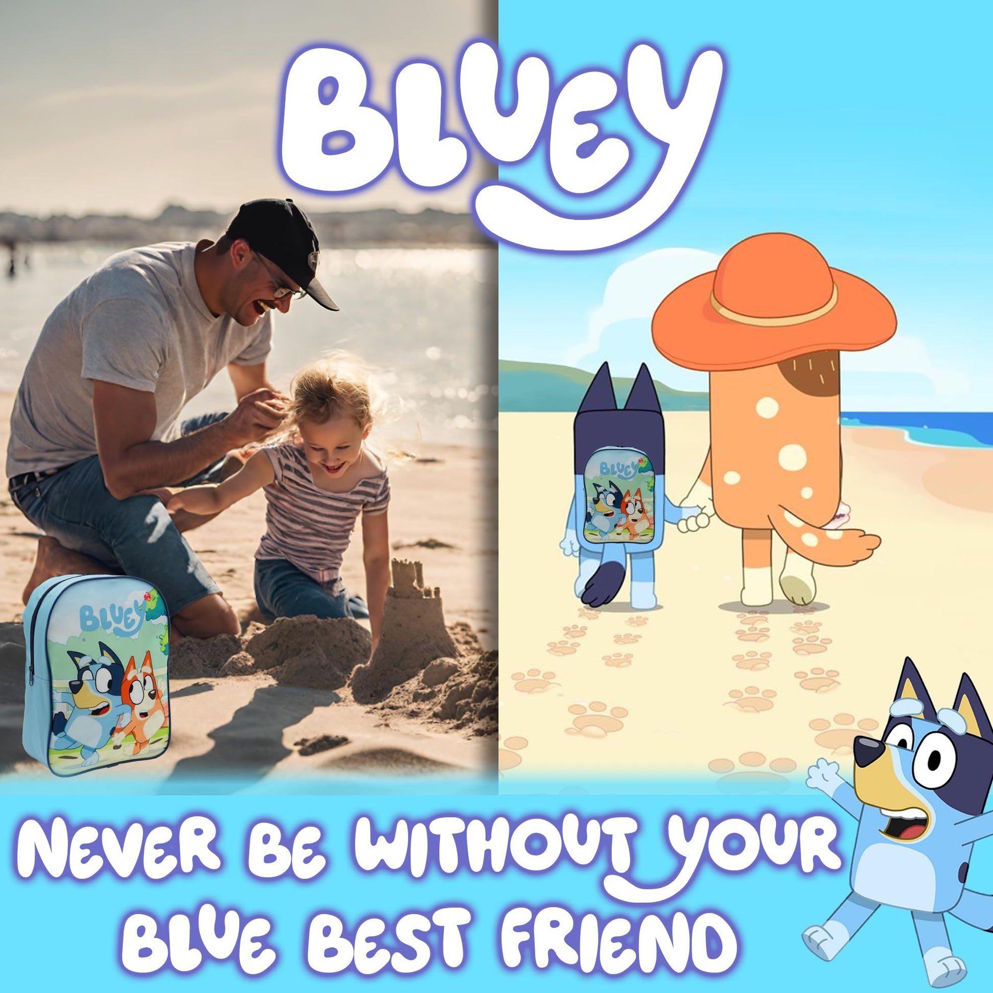 Bluey & Bingo Backpack Kids School Bag Childrens Boys & Girls Nursery Rucksack - My Little Legends