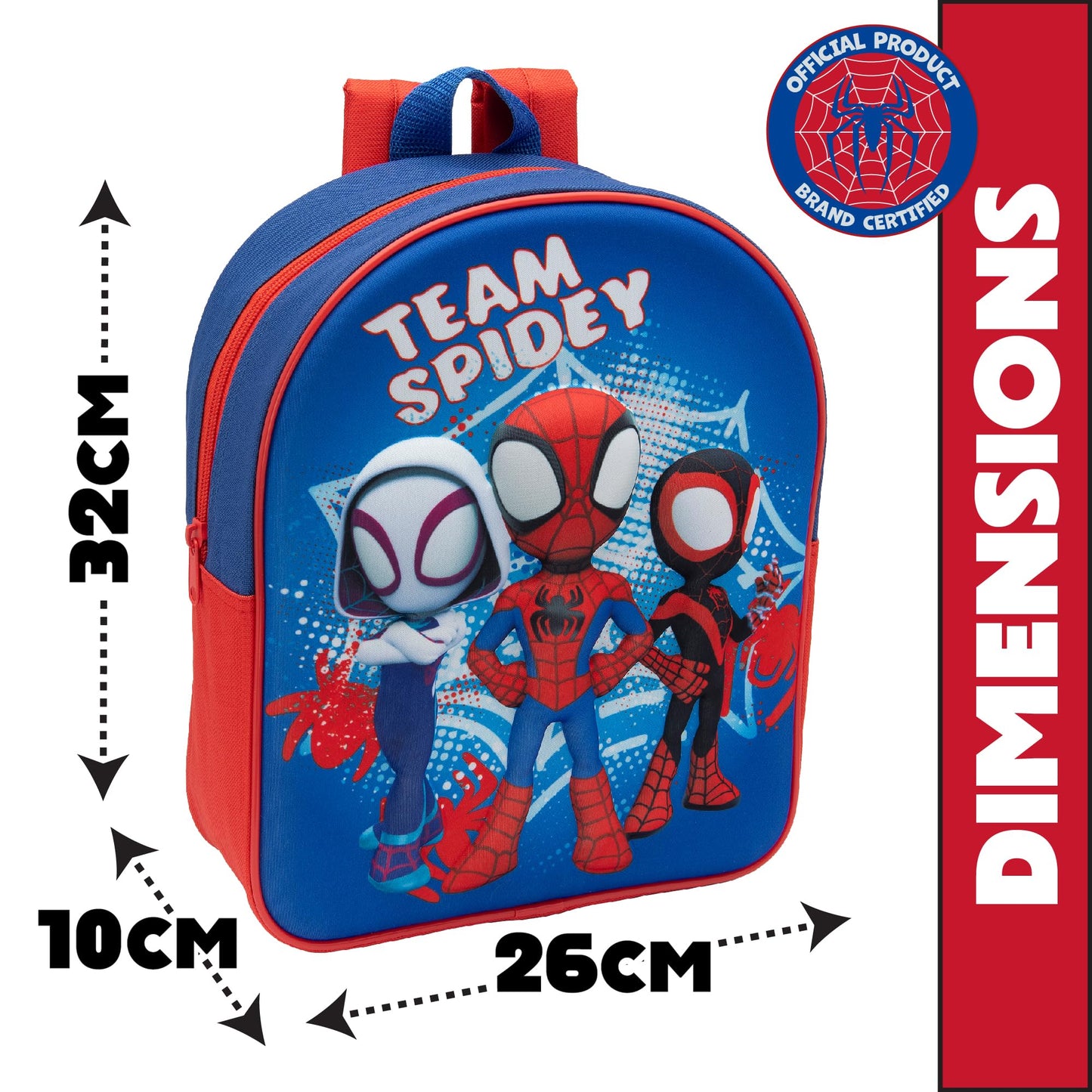 Marvel Spidey And His Amazing Friends Kids 3D Backpack Spiderman Childrens School Bag - My Little Legends