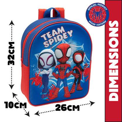 Marvel Spidey And His Amazing Friends Kids 3D Backpack Spiderman Childrens School Bag - My Little Legends