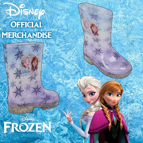 Disney Frozen Girls Wellies Elsa & Anna Kids Welly Childrens Wellington Boots - My Little Legends