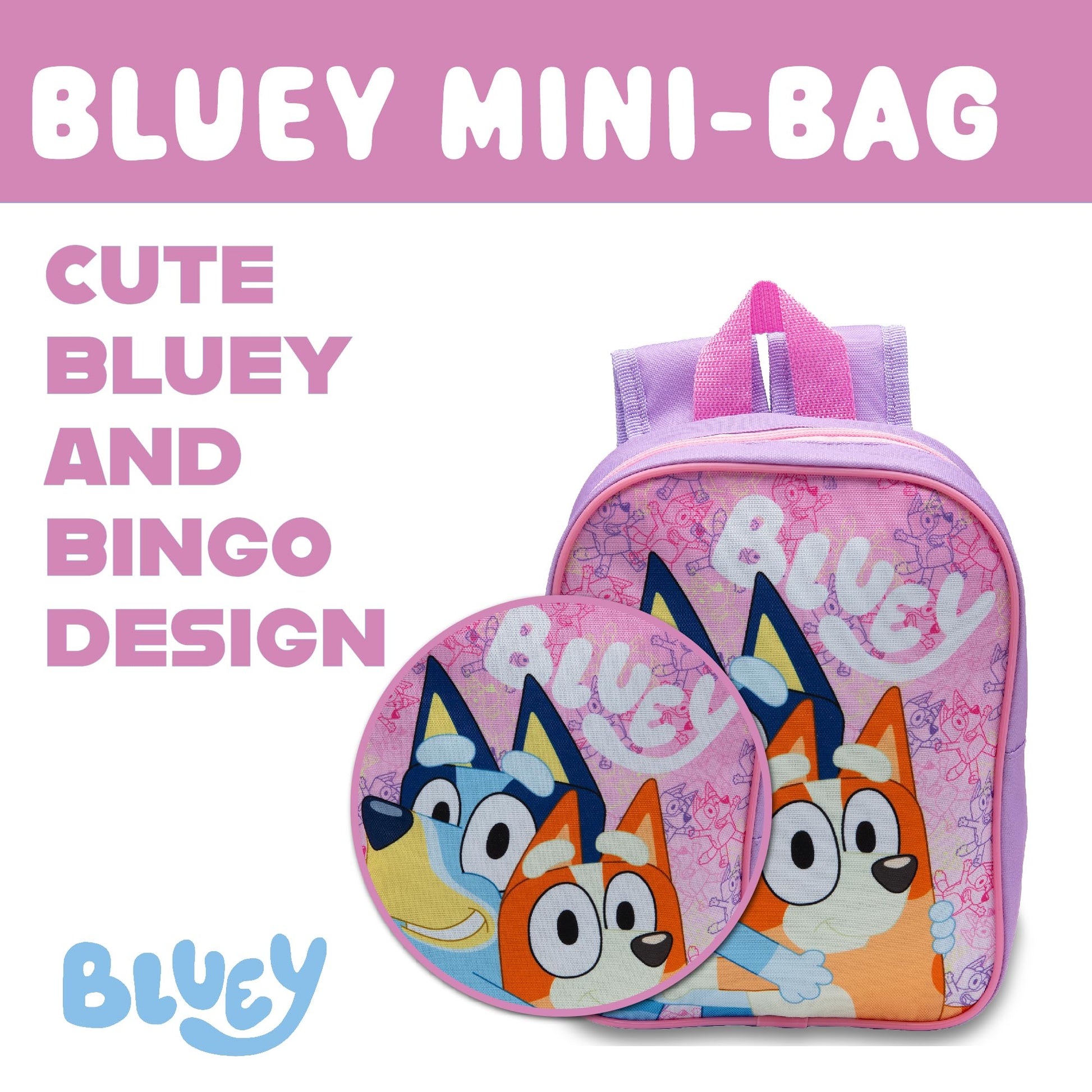 Bluey Kids Backpack Preschool Bag Toddlers Girls Boys Mini Nursery Rucksack - Ages 1-3 years - My Little Legends
