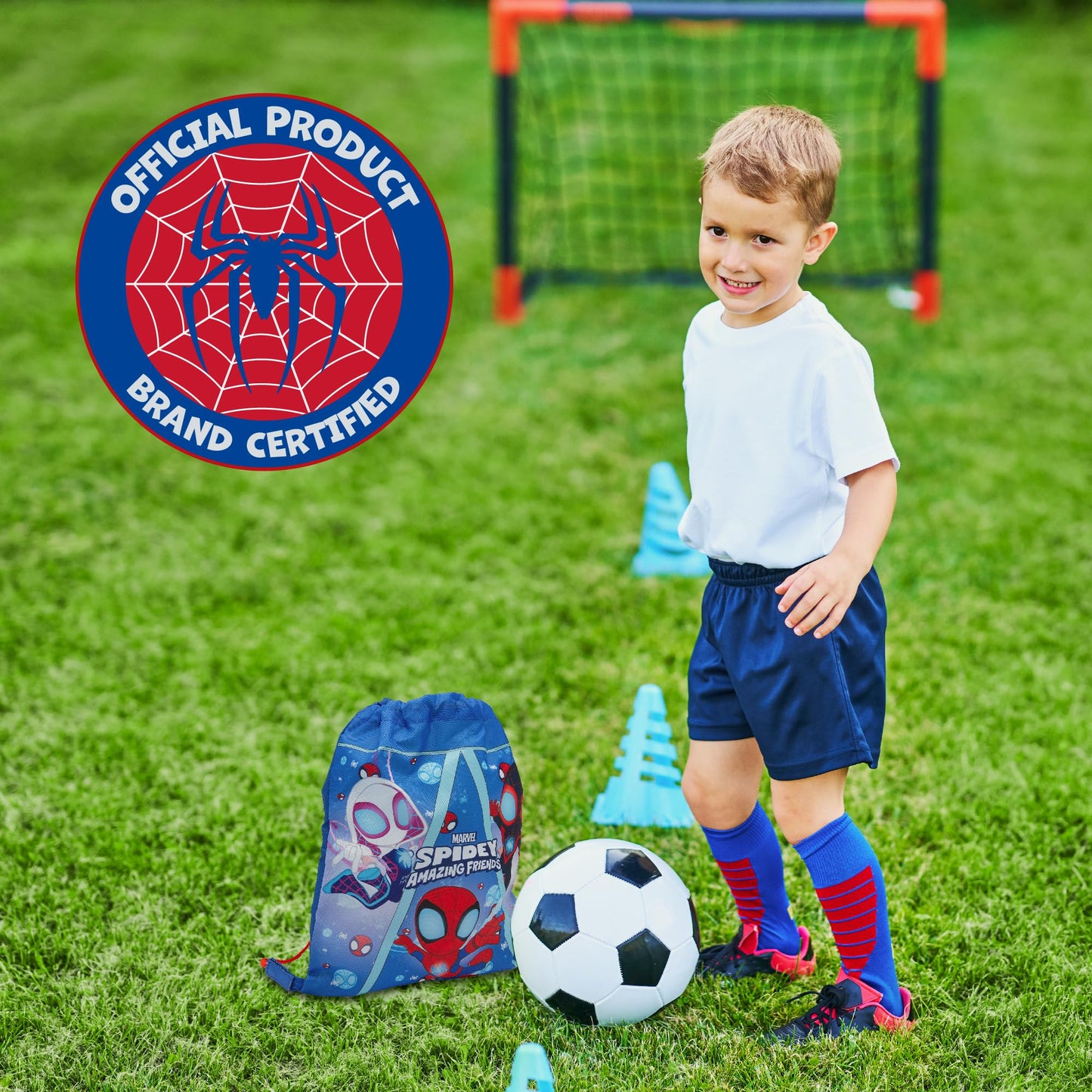 Marvel Spidey And His Amazing Friends Drawstring Bag Kids Spiderman PE Kit Gym Swim Bag School Trainer Childrens Travel - My Little Legends