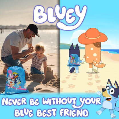 Bluey & Friends Drawstring Bag Kids PE Kit Gym Swim Bag For Boys & Girls School Trainer School Backpack - My Little Legends