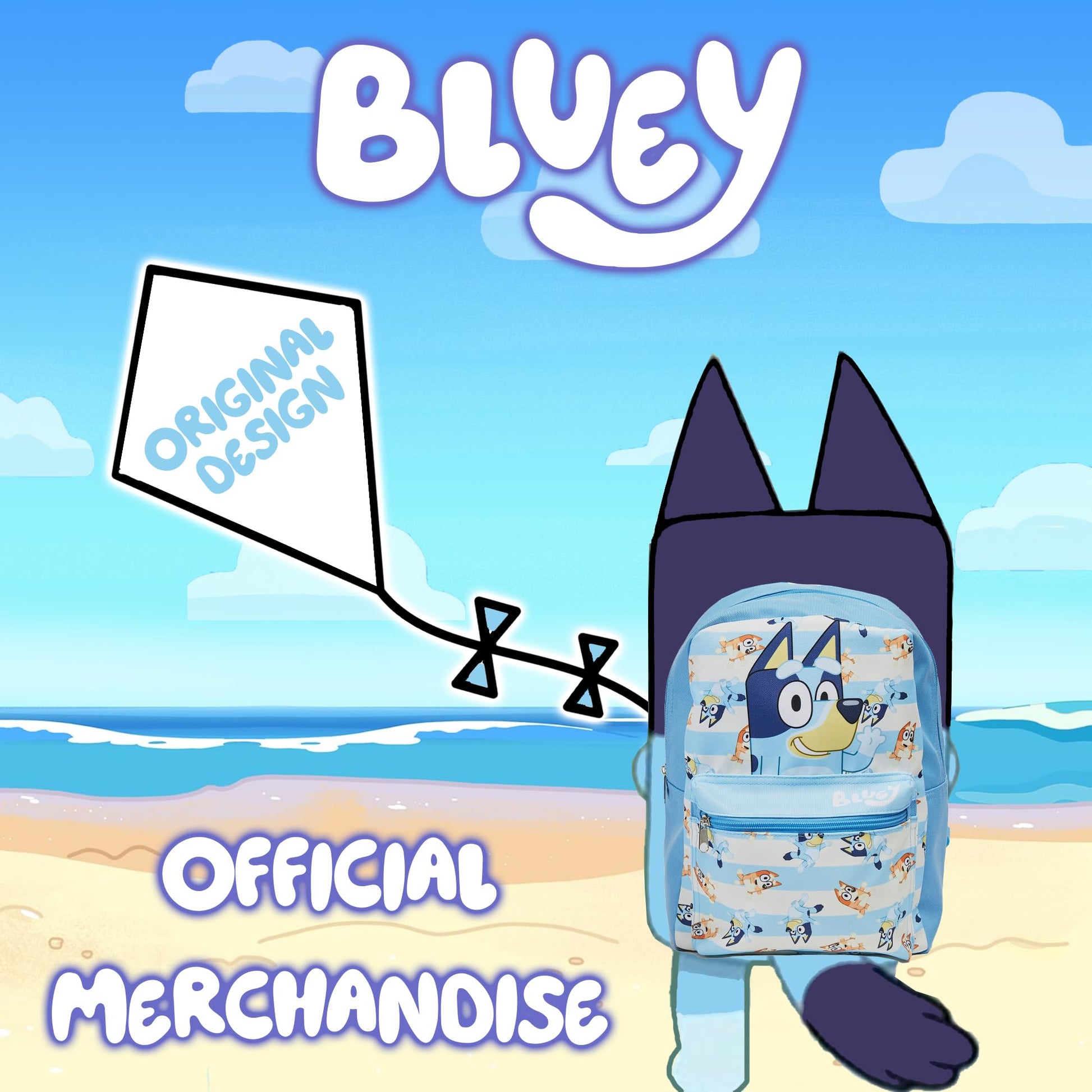 Bluey & Bingo Kids Backpack Lunch Bag Pencil Case & Water Bottle Set Childrens Nursery Rucksack - My Little Legends