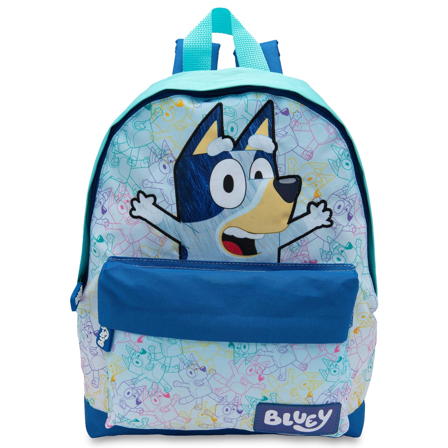Bluey Kids Backpack Preschool Childrens Bag Boys & Girls Nursery Rucksack With Front Pocket - Blue - My Little Legends