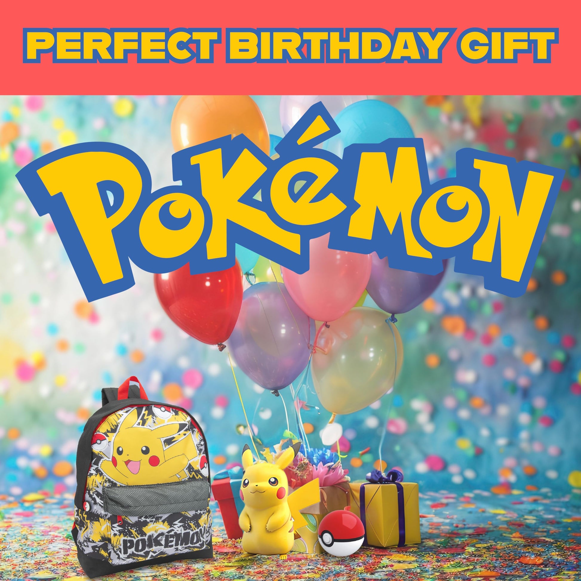 Pokemon Backpack Kids School Bag Childrens Rucksack Girls & Boys Pikachu Print Black - My Little Legends