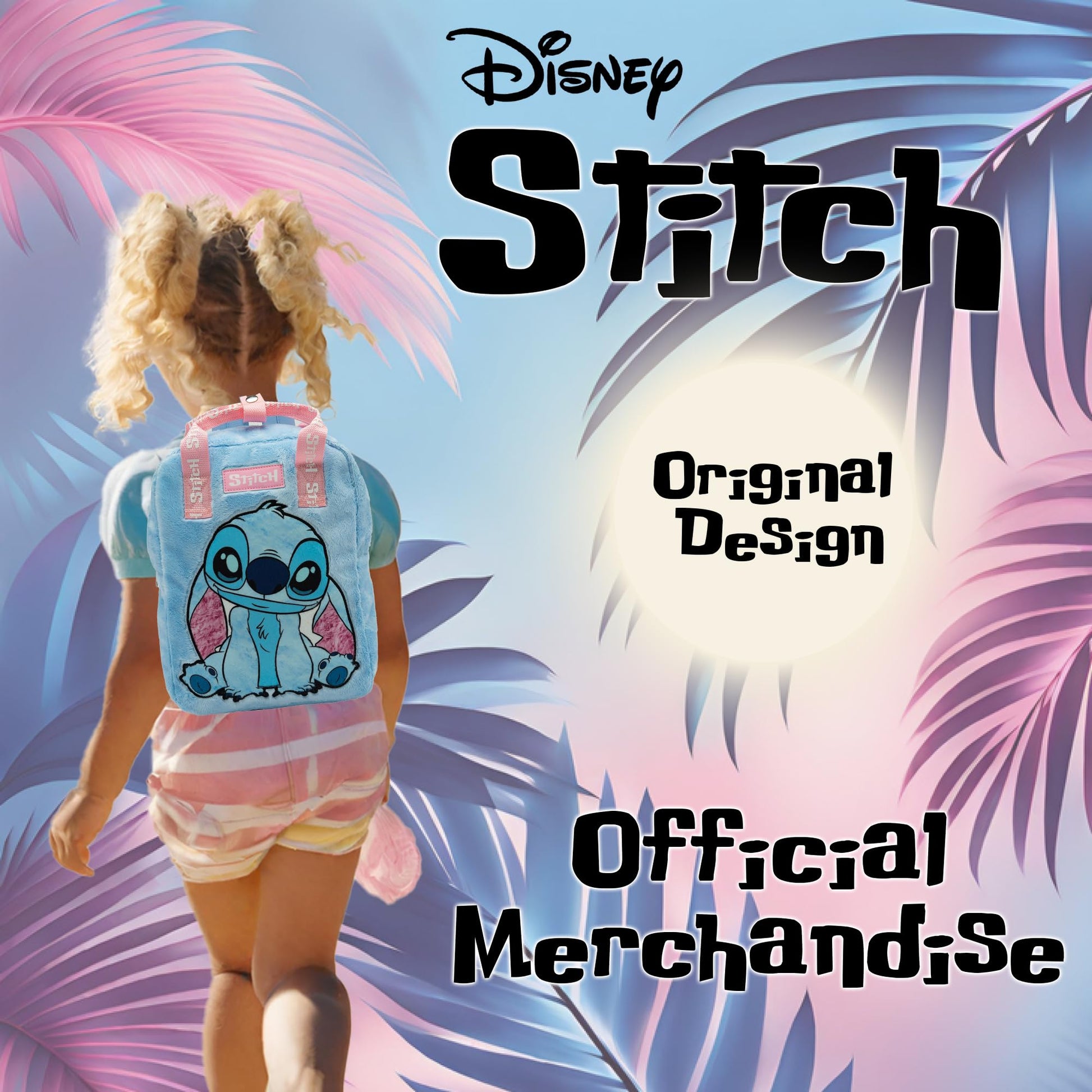 Disney Lilo and Stitch Girls Backpack Kids School Bag Childrens Faux Fur Rucksack - My Little Legends