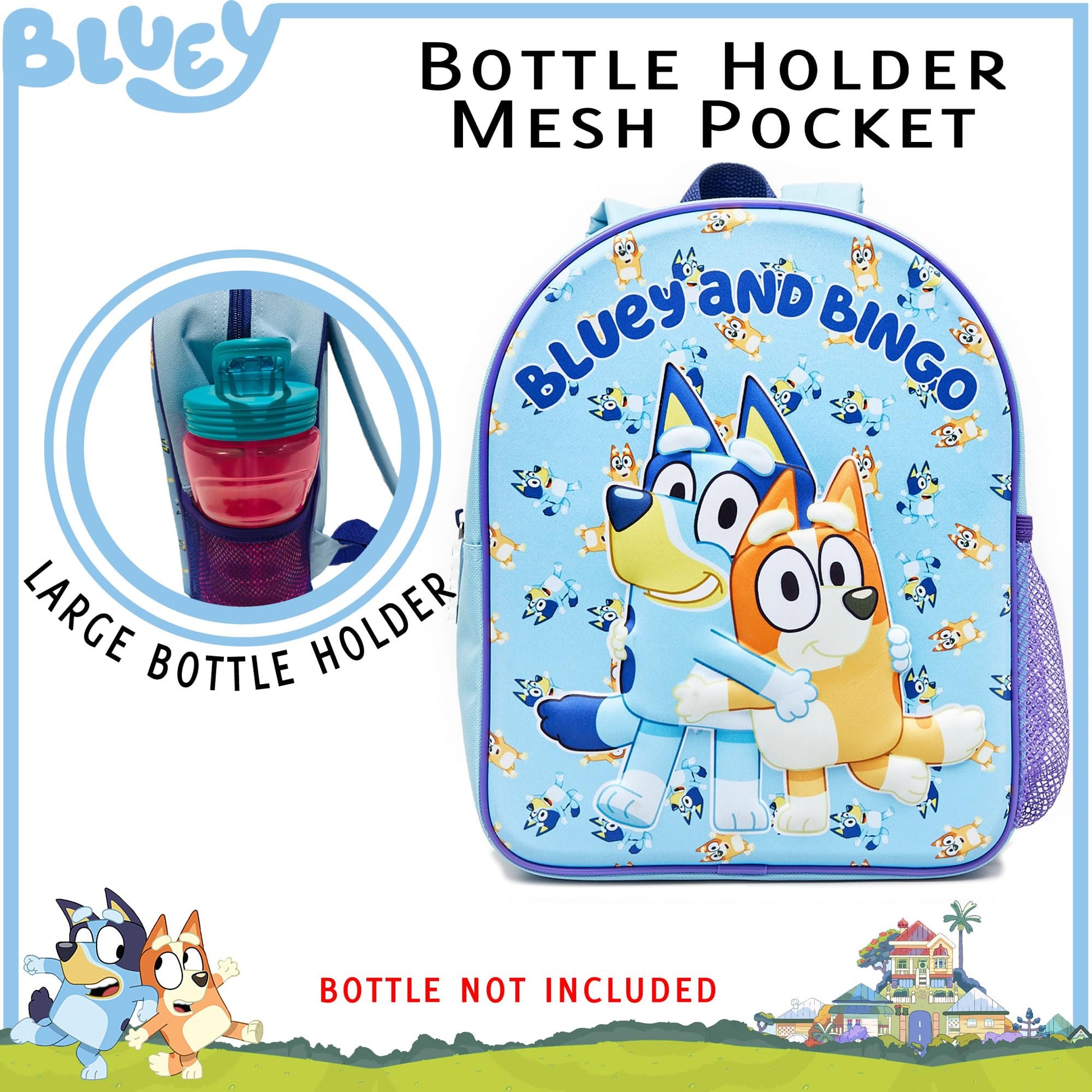 Bluey & Bingo Backpack Kids School Bag Childrens Nursery Travel Toys Rucksack for Boys & Girls - My Little Legends