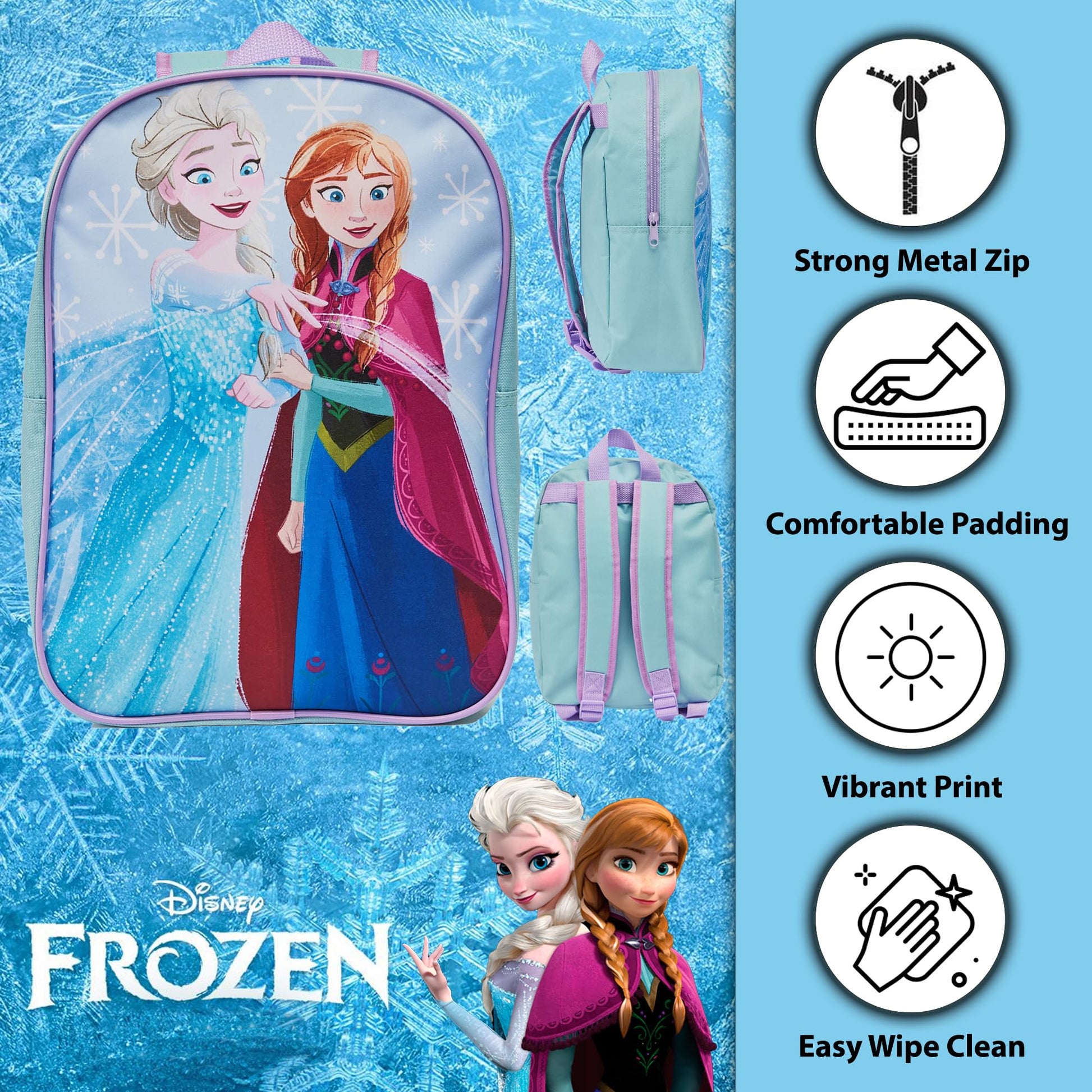 Disney Frozen Elsa & Anna Kids Backpack Childrens School Rucksack Travel Bag Girls - My Little Legends