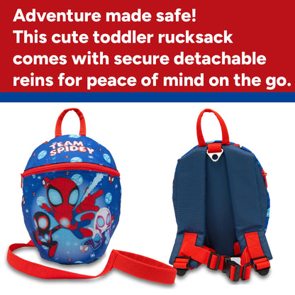 Marvel Spidey And His Amazing Friends Kids Backpack with Reins and Harness Toddler Bag Spiderman Ages 1-3 Years - My Little Legends