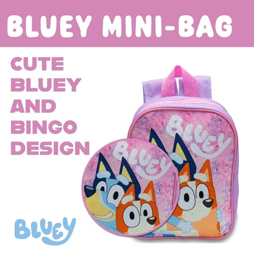 Bluey Kids Backpack Preschool Bag Toddlers Girls Boys Mini Nursery Rucksack - Ages 1-3 years - My Little Legends