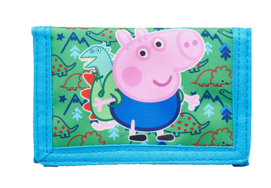 George Pig Children's Green Tri-Fold Wallet - My Little Legends