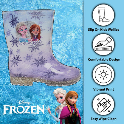 Disney Frozen Girls Wellies Elsa & Anna Kids Welly Childrens Wellington Boots - My Little Legends