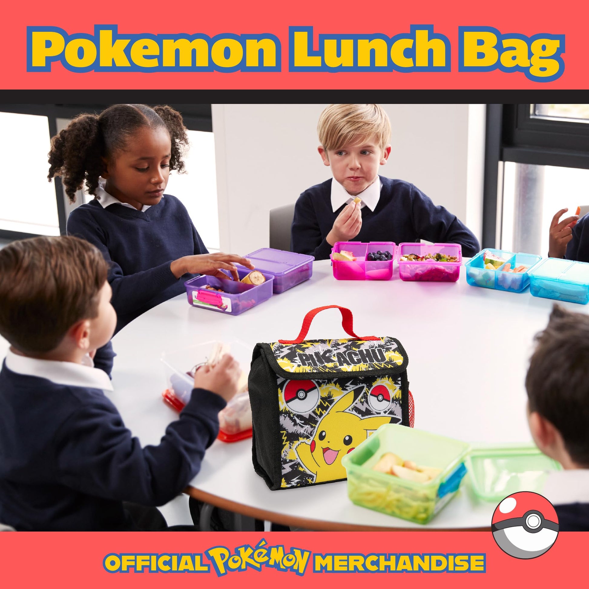 Pokémon Kids Lunch Bag Pikachu Boys & Girls Childrens Thermal Insulated School Nursery Lunchbag - My Little Legends