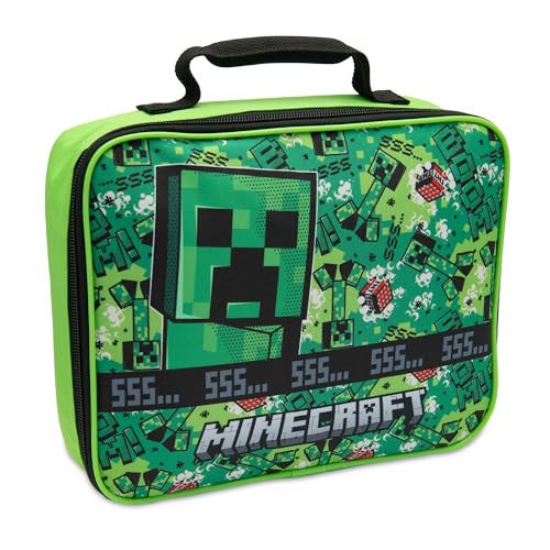 Minecraft Kids Lunch Bag with Insulated Lining Childrens School Lunchbag Cool Box - My Little Legends