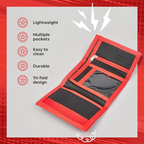 Marvel Avengers Boys Wallet and Keyring Set - Thor, Ironman & Spiderman Trifold wallet with coin purse, card slot and keychain - Boys Gifts (Avengers) - My Little Legends