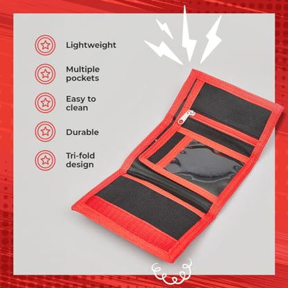 Marvel Avengers Boys Wallet and Keyring Set - Thor, Ironman & Spiderman Trifold wallet with coin purse, card slot and keychain - Boys Gifts (Avengers) - My Little Legends