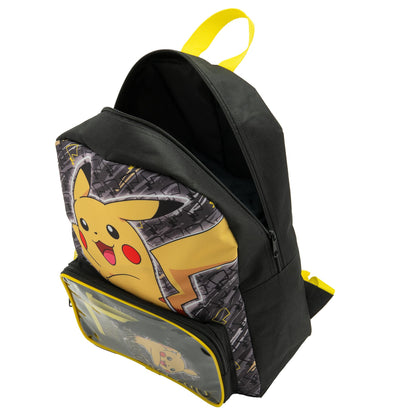Pokemon Backpack Kids School Bag Boys Girls Teens Rucksack Pikachu Pokeball Includes Wallet & Card Pouch - My Little Legends