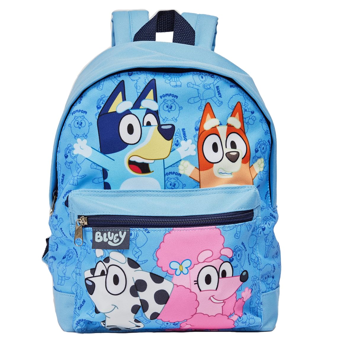 Bluey Backpack Kids School Bag Childrens Boys & Girls Nursery Rucksack, Bingo, Coco & Chloe Print - My Little Legends
