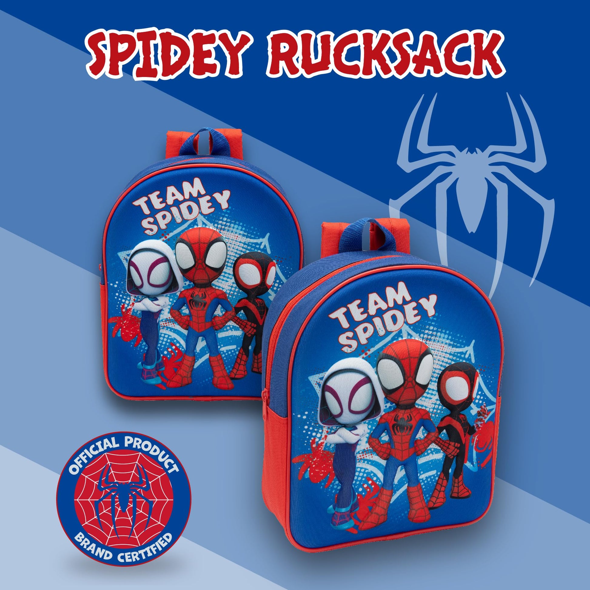 Marvel Spidey And His Amazing Friends Kids 3D Backpack Spiderman Childrens School Bag - My Little Legends