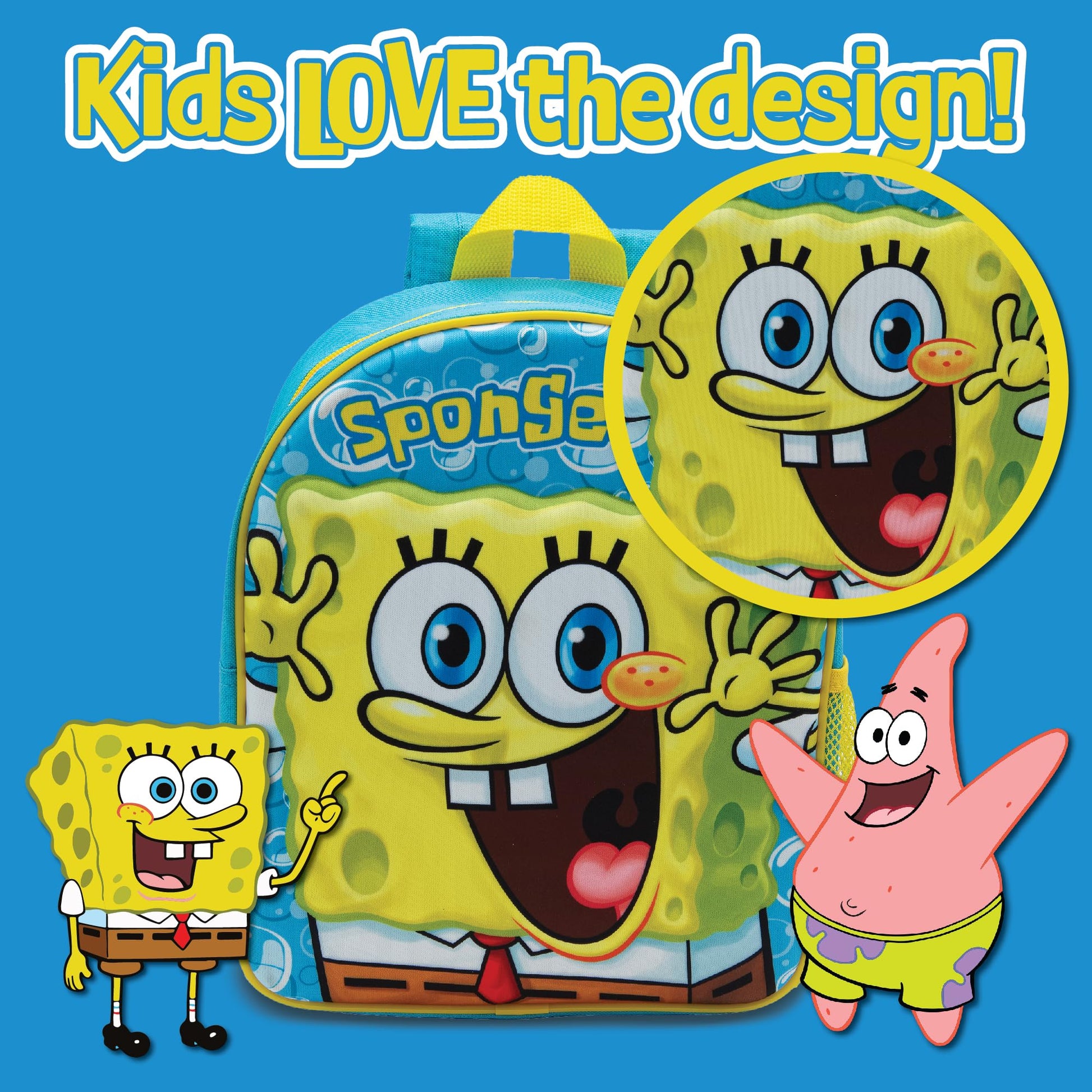 SPONGEBOB SQUAREPANTS Childrens 3D Backpack Kids School Bag Travel Lunch Rucksack - My Little Legends