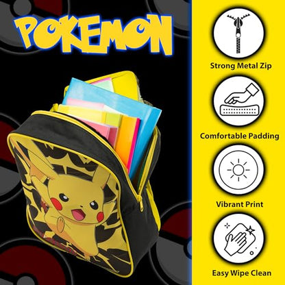 Pokemon Backpack Kids School Bag Boys Girls Nursery Rucksack Pikachu Pokeball - My Little Legends