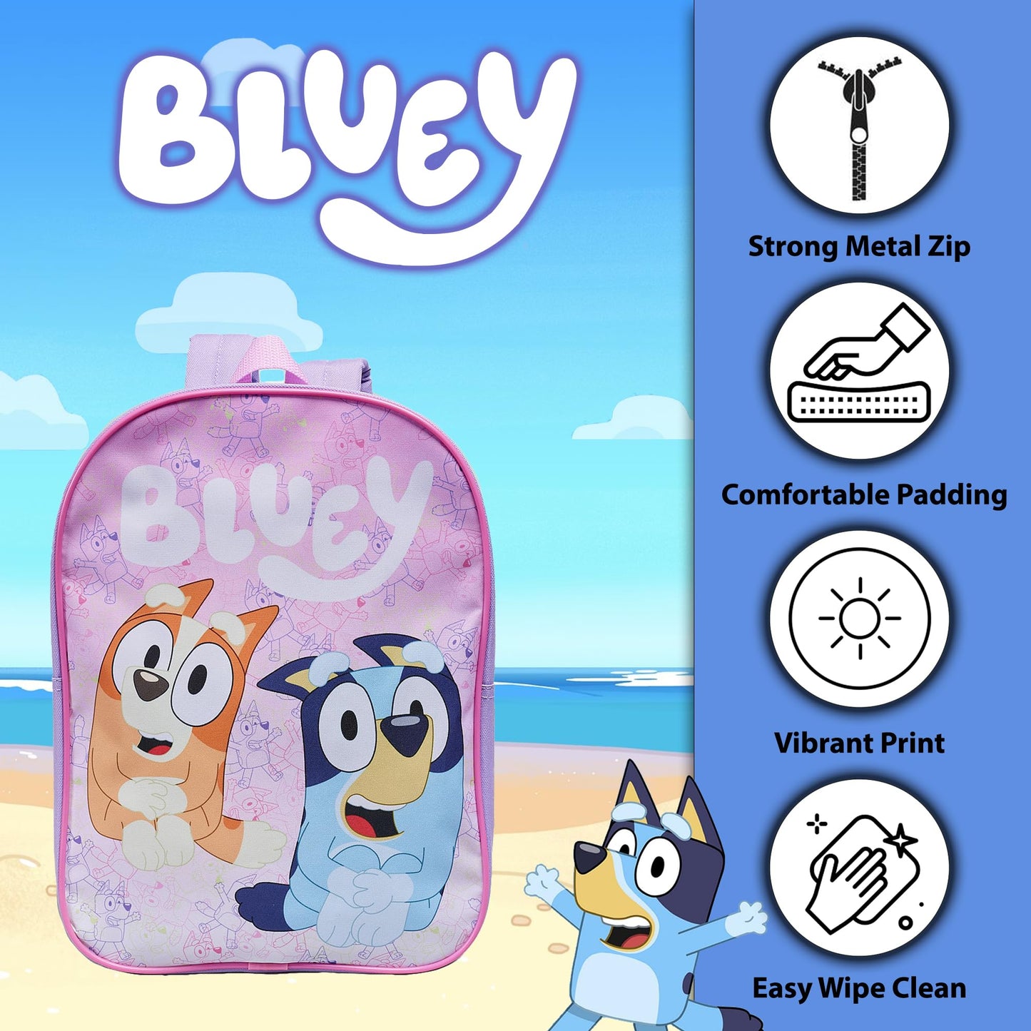 Bluey & Bingo Backpack Kids School Bag Childrens Boys & Girls Nursery Rucksack - My Little Legends